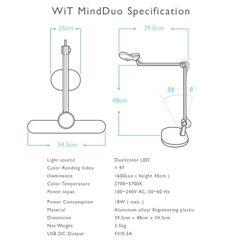 BENQ WiT MindDuo / MindDuo 2 親子共讀檯燈 護眼燈 檯燈 桌燈 閱讀燈 感應燈 光華商場-細節圖7