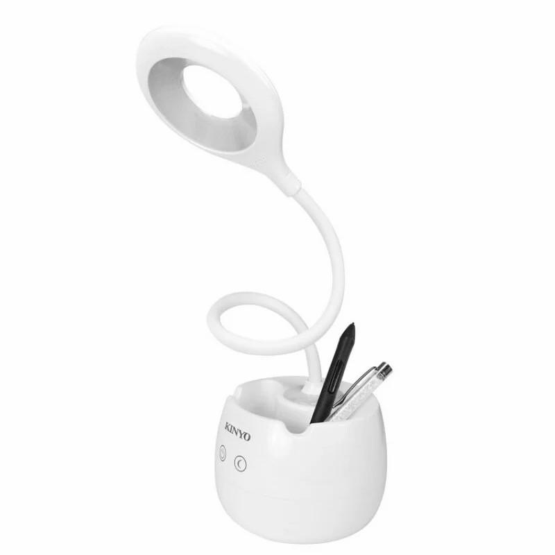 【熱銷】KINYO PLED-417 高亮度 USB充電式四合一檯燈 桌燈 三段式調整 LED 蛇管 小夜燈 光華-細節圖2