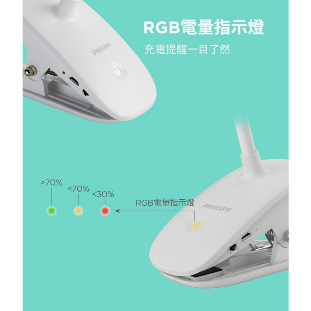 Philips 飛利浦 酷炫充電夾燈 PD045 66149 檯燈 閱讀燈 桌燈 飛利浦檯燈 光華商場 公司貨-細節圖8