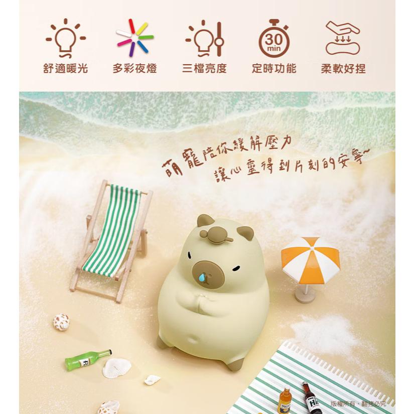 aibo 鈞嵐 USB-LI-77 佛系木魚系 卡皮巴拉 水豚 LED拍拍夜燈 USB充電 小夜燈 床頭燈 拍拍燈 光華-細節圖3