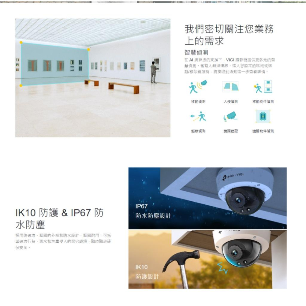 TP-Link VIGI C230I 3MP 紅外線球型 商用網路監視器 監控攝影機 監視器 攝影機 光華-細節圖5