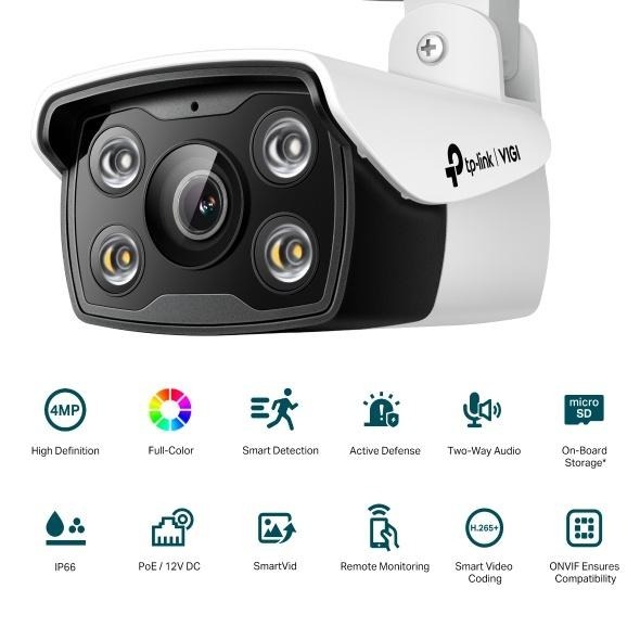 TP-LINK VIGI C340 C340-W 戶外全彩槍型網路攝影機 4mm 監控攝影 戶外攝影機 防水 POE-細節圖3