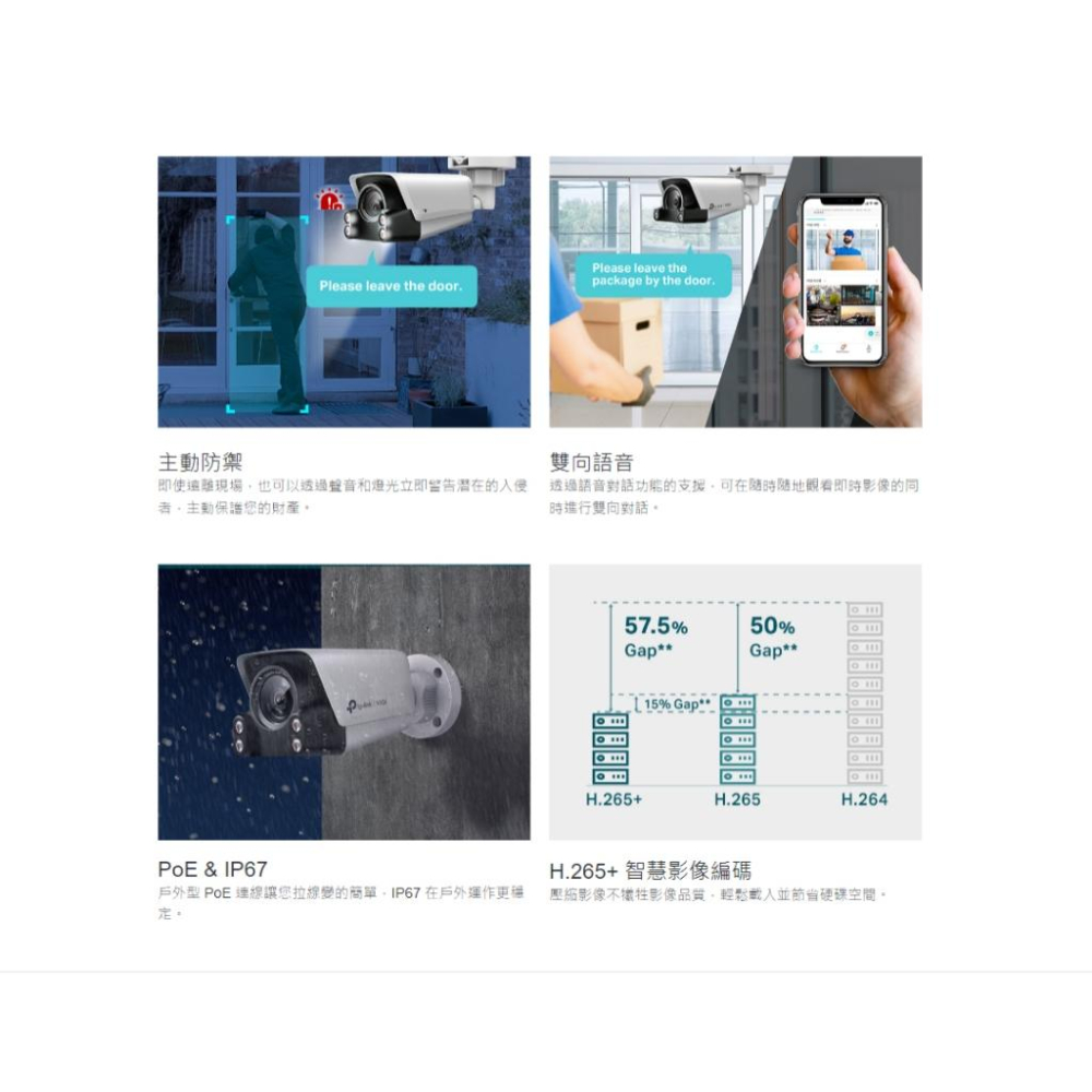 TP-Link VIGI C340S 4MP 戶外型 ColorPro 夜視槍型攝影機 監視器 攝影機 IP67 光華-細節圖8