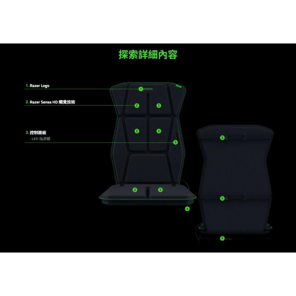 Razer 雷蛇 Freyja HD 觸覺電競座墊 電競坐墊 電競椅墊 遊戲椅墊 觸覺椅墊 觸覺坐墊 光華-細節圖7