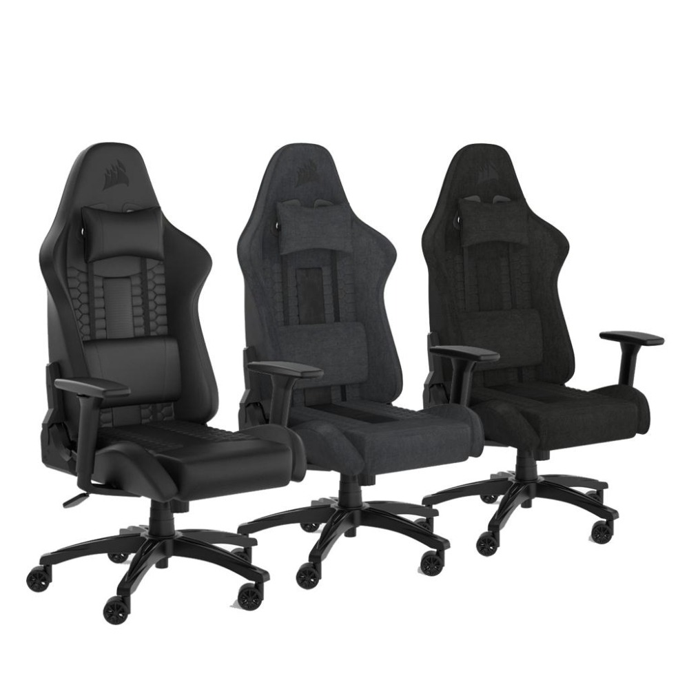CORSAIR 海盜船 TC100 RELAXED 黑色 灰黑 布質 電競椅 遊戲椅 辦公椅 賽車椅 光華商場-細節圖2