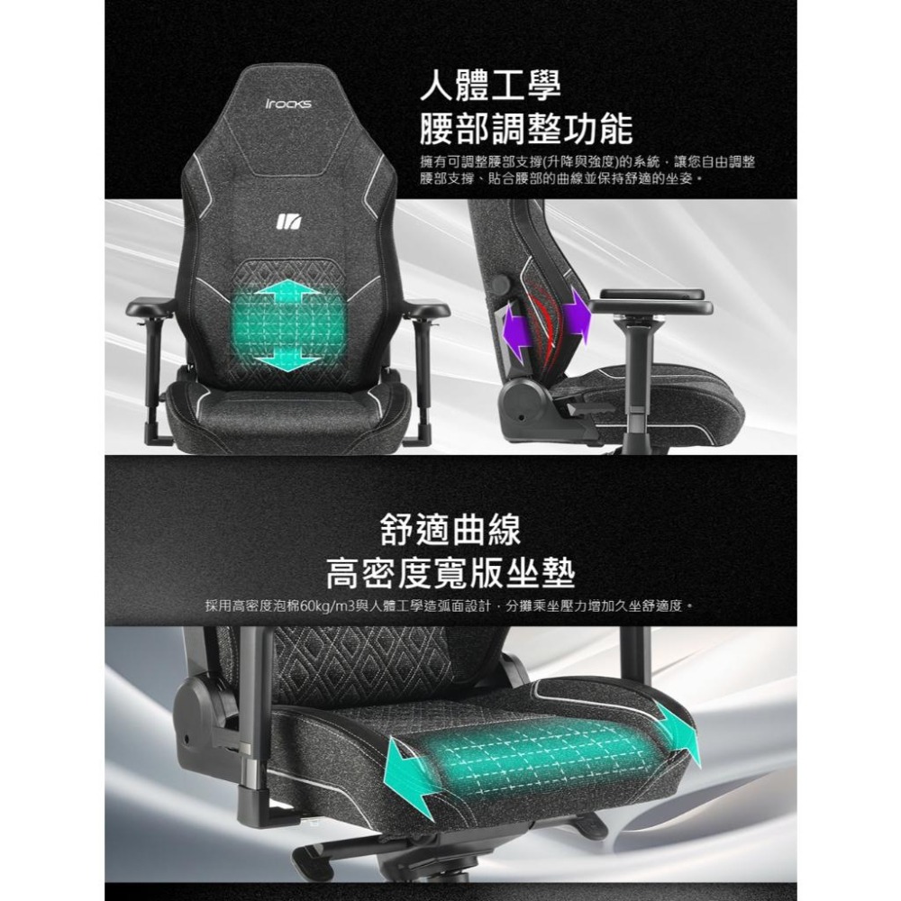 【領卷現折】iRocks 艾芮克 T29 旗艦電腦椅 電腦椅 辦公椅 人體工學椅 質感電腦椅 光華商場 公司貨-細節圖5
