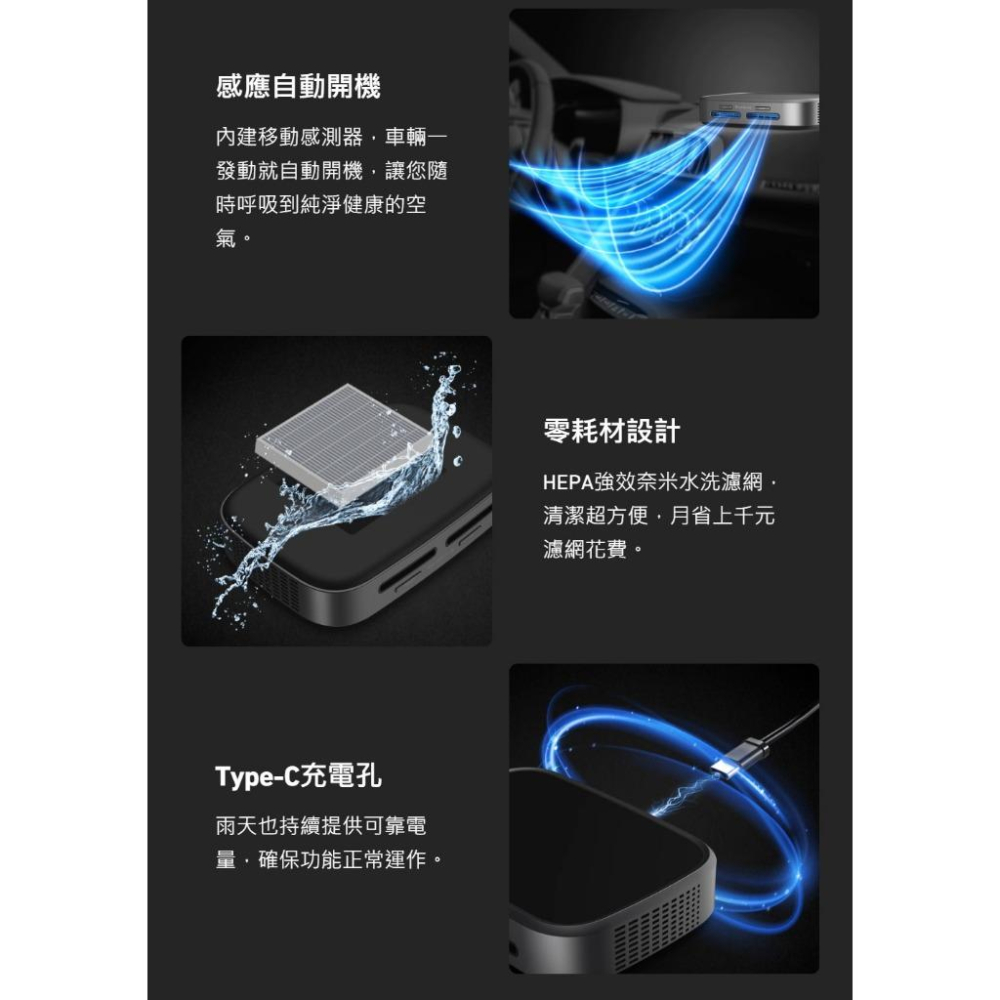 Future Lab. 未來實驗室 GC1 光能清淨機 家用 車用 負離子空氣清淨機 清淨機 除臭 除異味 奈米活氧殺菌-細節圖7