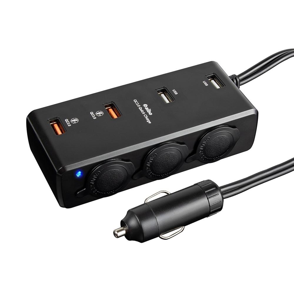 aibo AB435Q3 車用USB快充 點煙器擴充座車用充電器  車充  汽車點煙器 車用擴充座 USB車充 光華商場-細節圖2