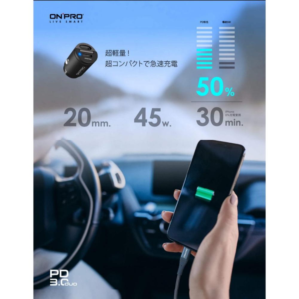 ONPRO GT-PD45AC PD45MINI GT-PD30MINI GT-PD30AC 車用充電器 車充 光華商場-細節圖4