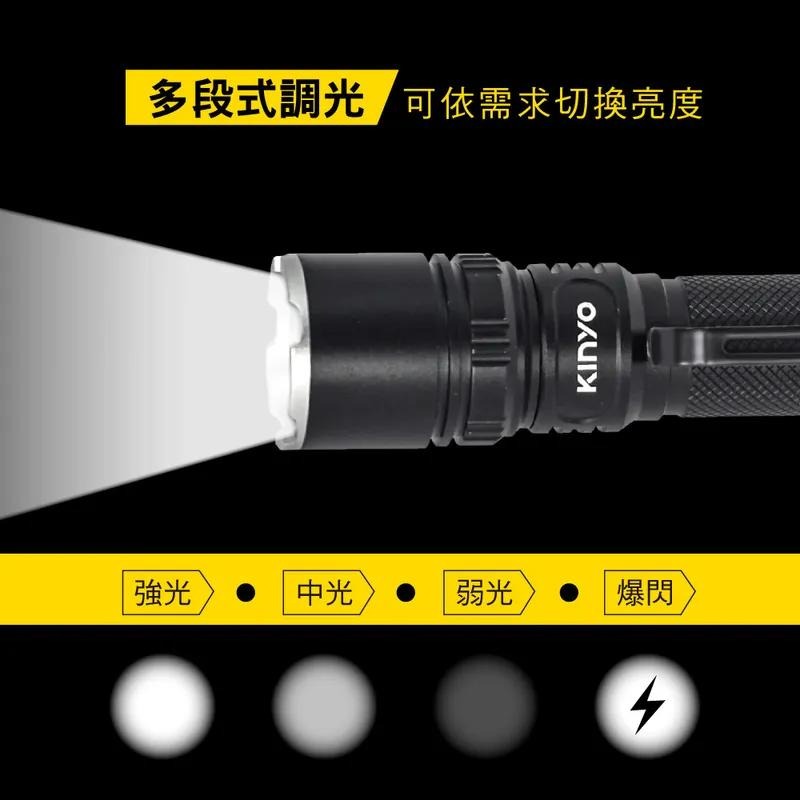 KINYO 耐嘉 LED-671 雙鍵強光手電筒 強光手電筒 手電筒 公司貨 光華商場-細節圖5
