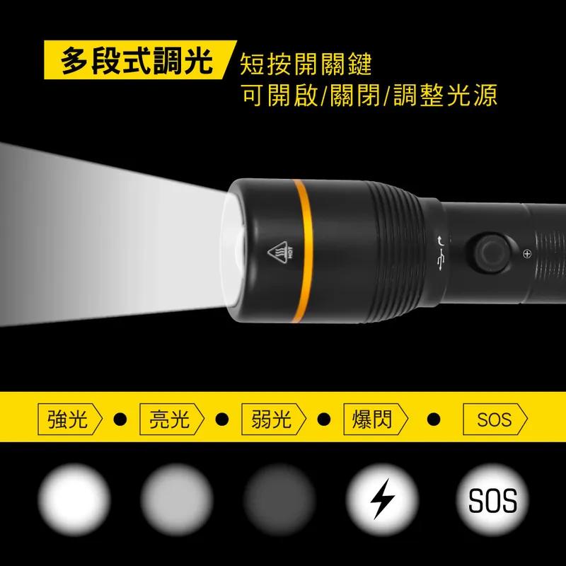 KINYO 耐嘉 LED-660 充電式伸縮變焦手電筒 充電式手電筒 伸縮式 可變焦 手電筒 變焦手電筒 光華商場-細節圖5