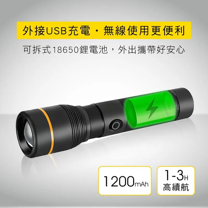 KINYO 耐嘉 LED-660 充電式伸縮變焦手電筒 充電式手電筒 伸縮式 可變焦 手電筒 變焦手電筒 光華商場-細節圖7