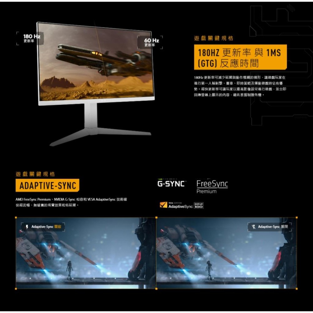 【免運直送】ASUS 華碩 VG27AQL3A-W 27吋 白色 電競 螢幕 180Hz IPS 光華商場 公司貨-細節圖4