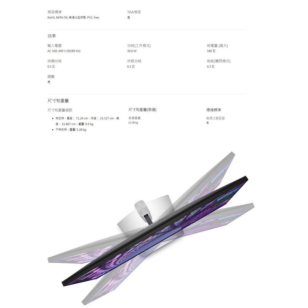 【免運直送】Dell 戴爾 P3223QE 32吋 多工螢幕顯示器 4年保 IPS/4K/DP/Type-C 光華-細節圖8