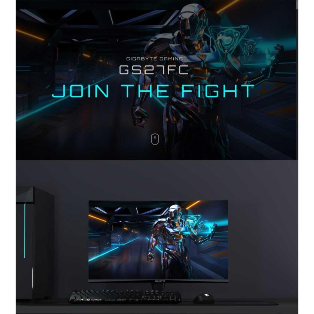 GIGABYTE 技嘉 GS27FC 27吋 螢幕 曲面螢幕 電競螢幕 螢幕 FHD/180hz/1ms 光華商場-細節圖3