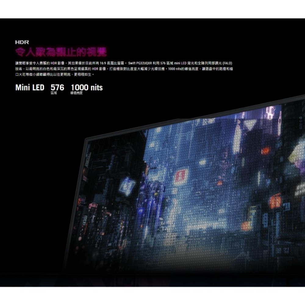 【免運直送】ASUS華碩 ROG Swift PG32UQXR 32吋 電競螢幕 4K/160Hz/IPS/1ms 光華-細節圖4
