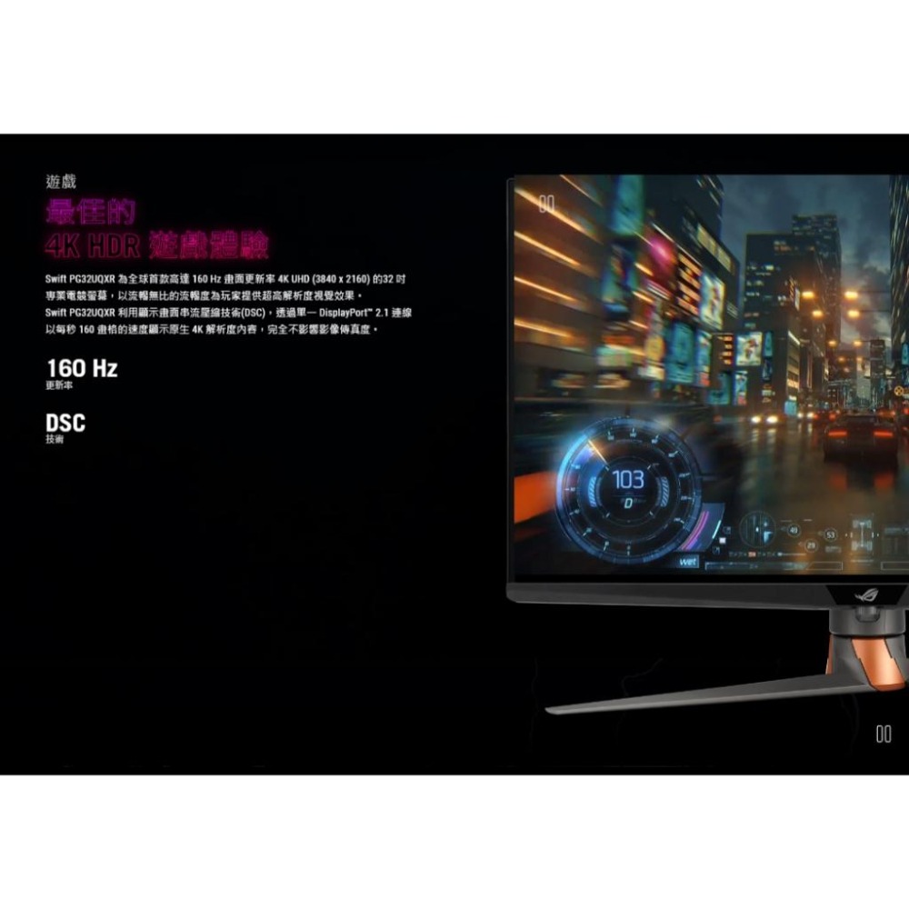【免運直送】ASUS華碩 ROG Swift PG32UQXR 32吋 電競螢幕 4K/160Hz/IPS/1ms 光華-細節圖6