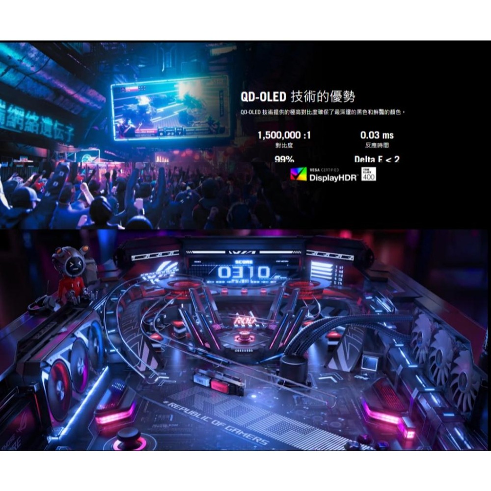 ASUS華碩 ROG Swift OLED PG32UCDM 32吋 4K 電競螢幕 240Hz 光華-細節圖6