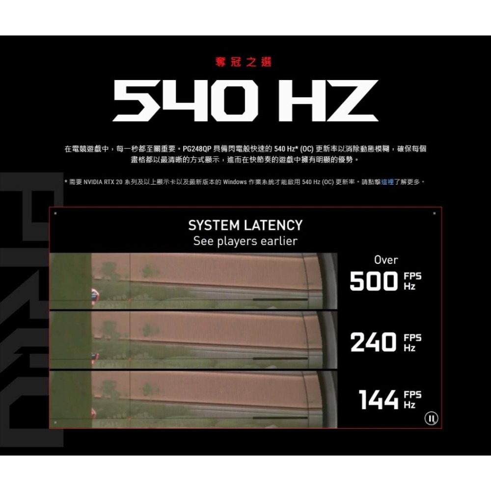 【免運直送】ASUS 華碩 ROG Swift Pro PG248QP 24吋 電競螢幕 540Hz/0.2ms 光華-細節圖6