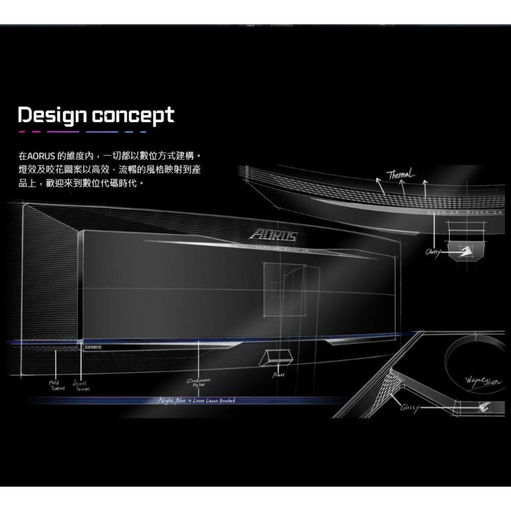 Gigabyte 技嘉 AORUS CO49DQ 49吋 QD-OLED 曲面電競顯示器 0.03ms  電競螢幕 光華-細節圖8