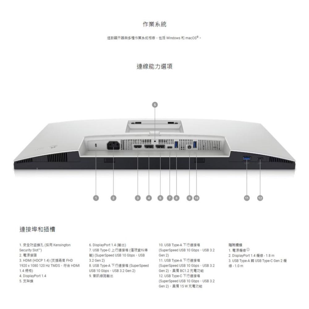 【免運直送】DELL 戴爾 U2424H 24吋 FHD 窄邊美型螢幕 IPS Type-C 樞紐旋轉 顯示器 螢幕-細節圖7