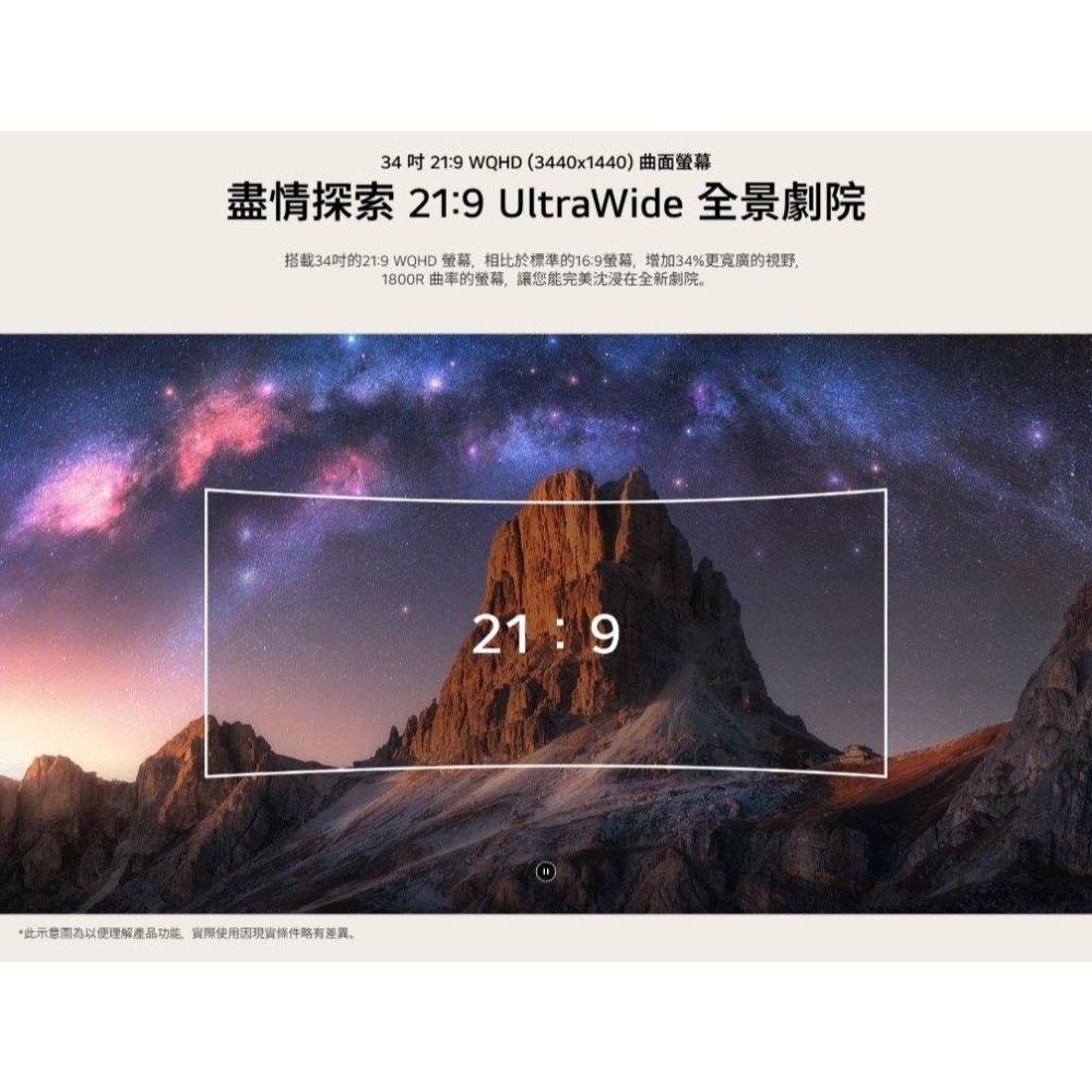LG 樂金 34SR60QC-W 34吋 2K 曲面智慧螢幕 100Hz／VA／webOS／IoT／1800R 光華-細節圖8