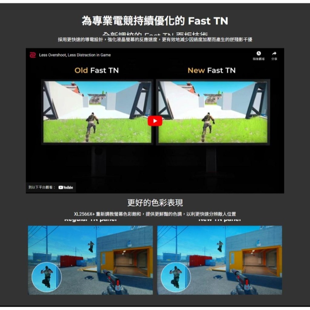 BenQ 明碁 ZOWIE XL2566X+ 24吋 FHD 電競螢幕 FastTN/400Hz/DyAc 2 光華-細節圖6