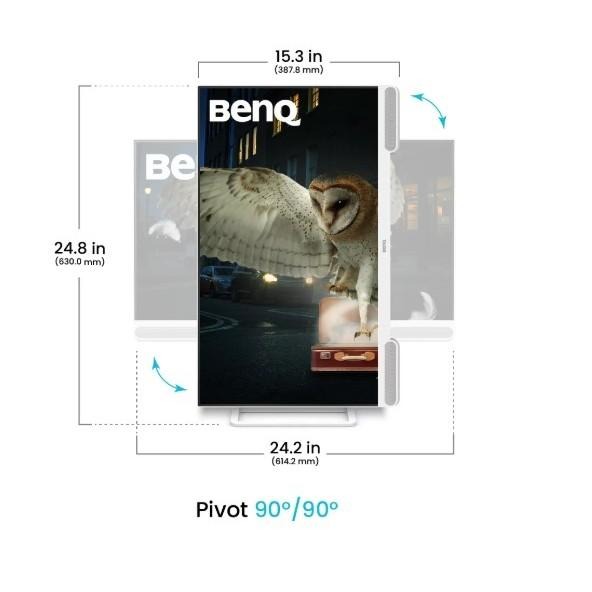BENQ EW2790U 27吋 4K 類瞳孔護眼螢幕 IPS/Type-C/HDMI/內建喇叭/可旋轉 白色螢幕 光華-細節圖4