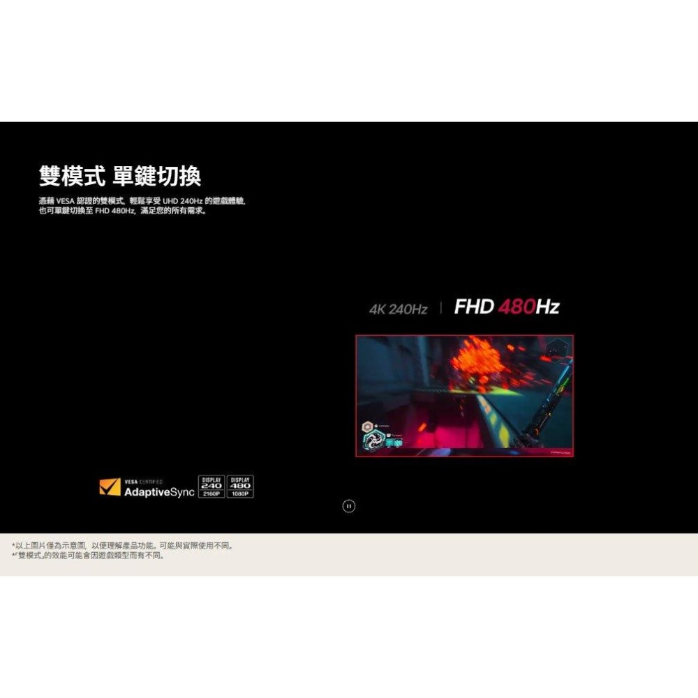 LG 樂金 32GS95UV-B 32吋 4K 電競螢幕 240Hz／OLED／0.03ms／FHD 480Hz模式-細節圖6