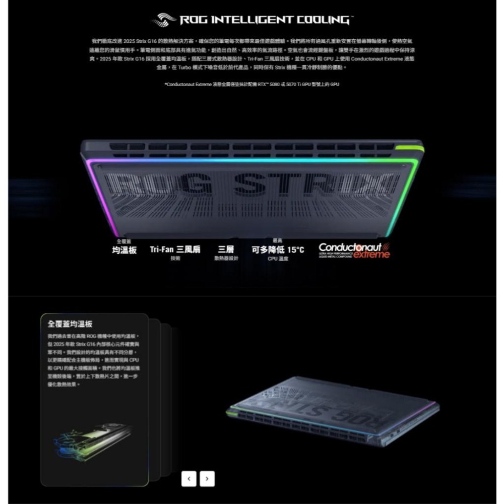 ASUS 華碩 ROG Strix G16 (2025) G615－G615JPR 16吋 電競筆電 i9／5070-細節圖6