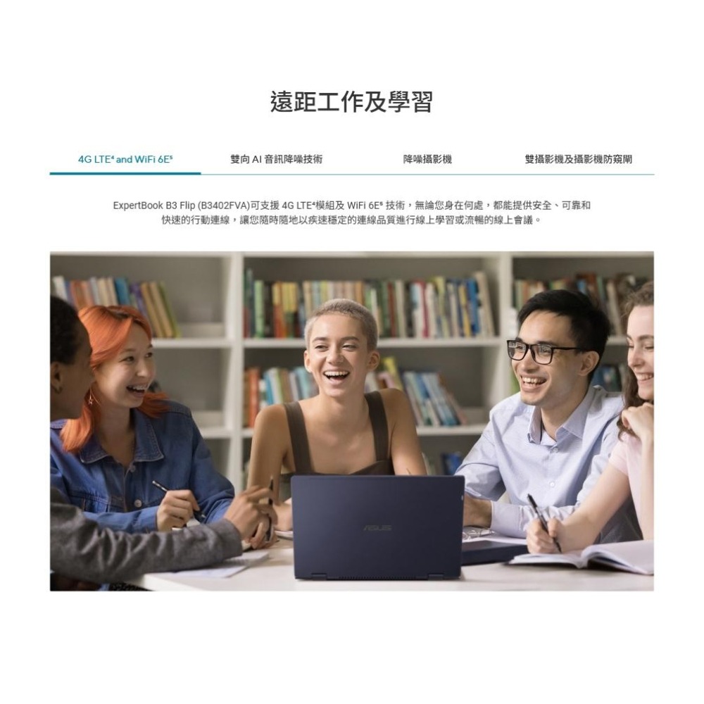 ASUS 華碩 ExpertBook B3 (B3402) B3402FVA 14吋 商用筆電 觸控／C5-120U-細節圖5