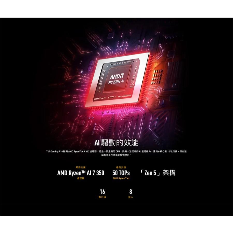 【升級】ASUS 華碩 TUF Gaming A14 (2025) FA401KM 14吋 電競筆電 AI7／5060-細節圖6