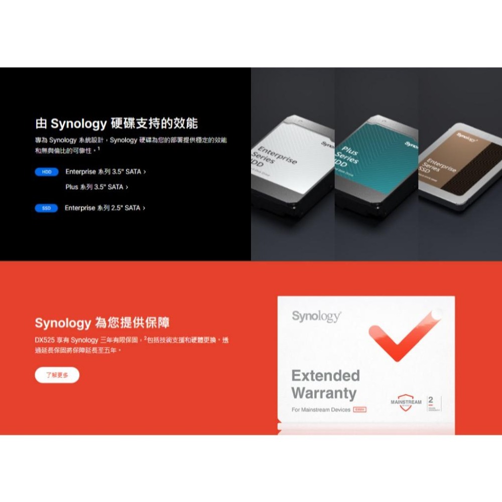 Synology 群暉 DX525 硬碟擴充裝置 DS1825+／DS1525+／DS925+／DS725+ 光華-細節圖5