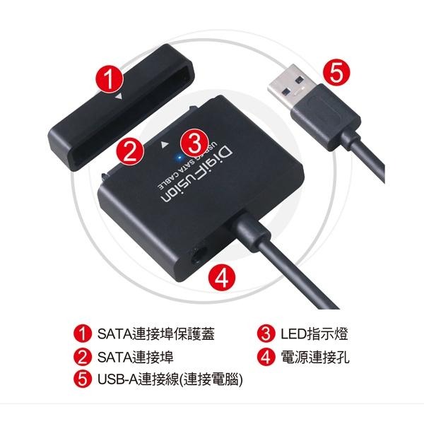 Digifusion 伽利略 U3I-672 精裝版 USB3.2 5Gbps 光速線 SATA 轉 USB 光華-細節圖6