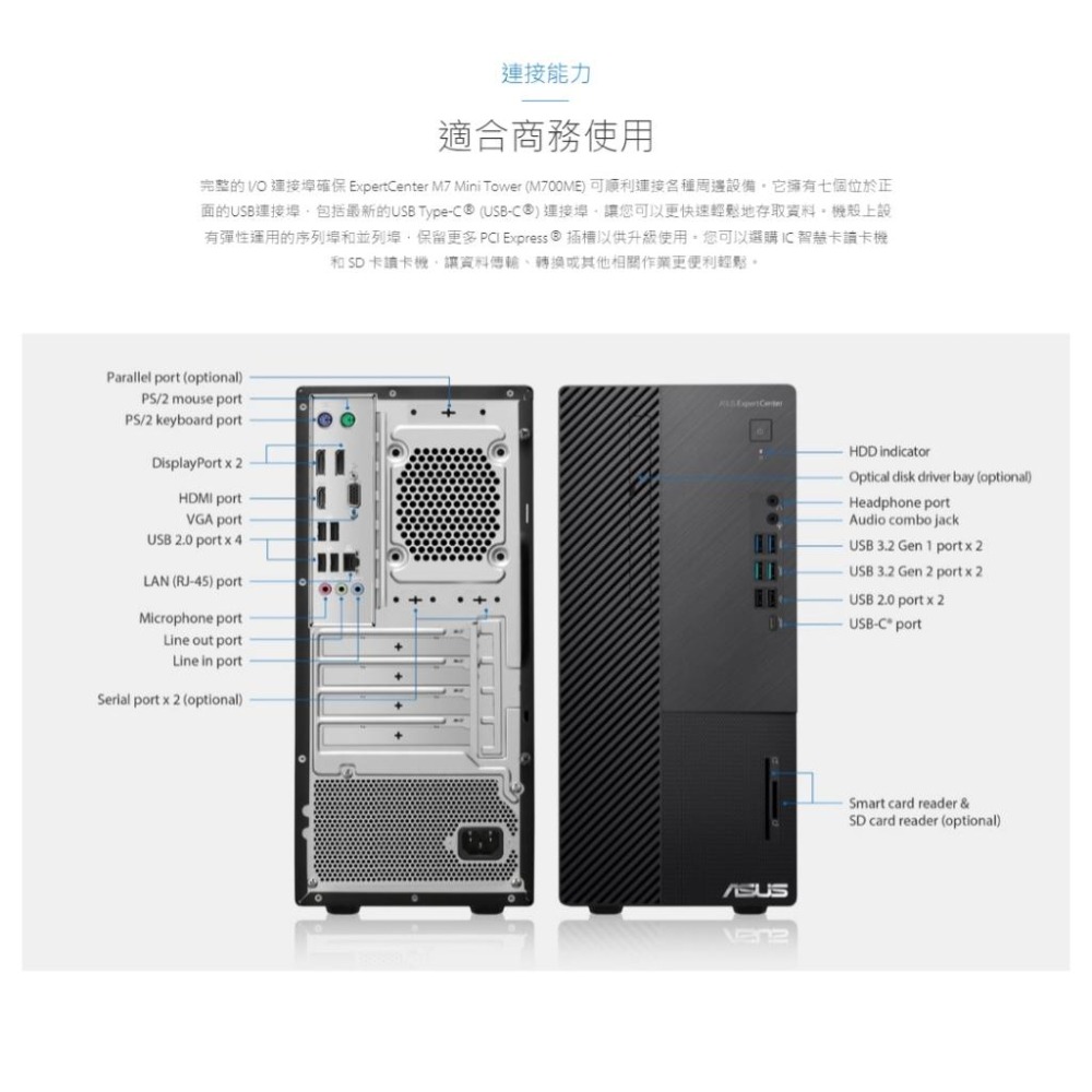 ASUS 華碩 ExpertCenter M7 Mini Tower M700ME 系列商用桌上型電腦 桌機 電腦 光華-細節圖8