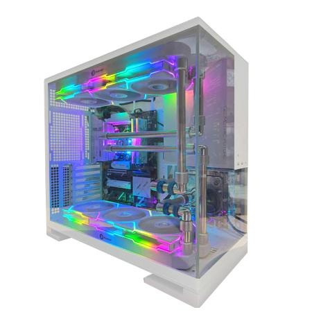 光華商場【客製化電腦】客製化 幾何未來 MODEL 5 9800X3D 玻璃 分體式 水冷主機 主機改裝 電競主機-細節圖2