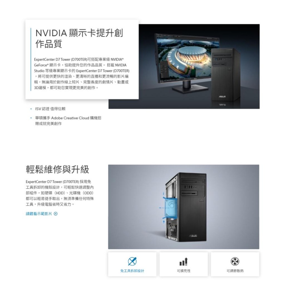 ASUS 華碩 D700TER 桌上型商用電腦 I7-14700/16G/1T SSD/CRD/DVDRW 光華-細節圖5
