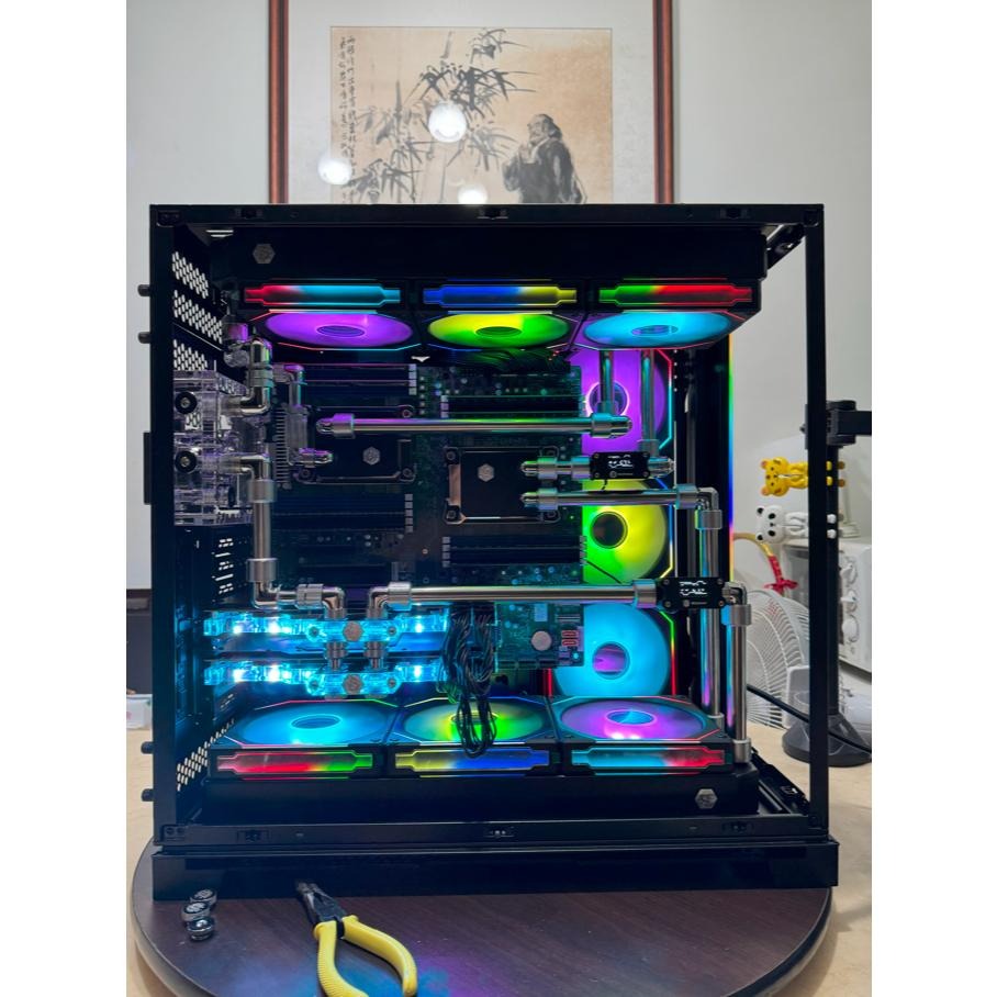 光華商場【客製化電腦】客製化 聯力 O11 EVO RGB XL SUPERMICRO 雙CPU AI水冷工作站-細節圖2