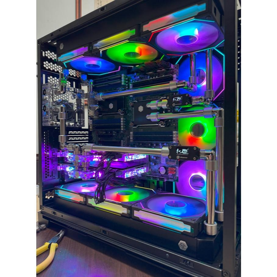 光華商場【客製化電腦】客製化 聯力 O11 EVO RGB XL SUPERMICRO 雙CPU AI水冷工作站-細節圖4