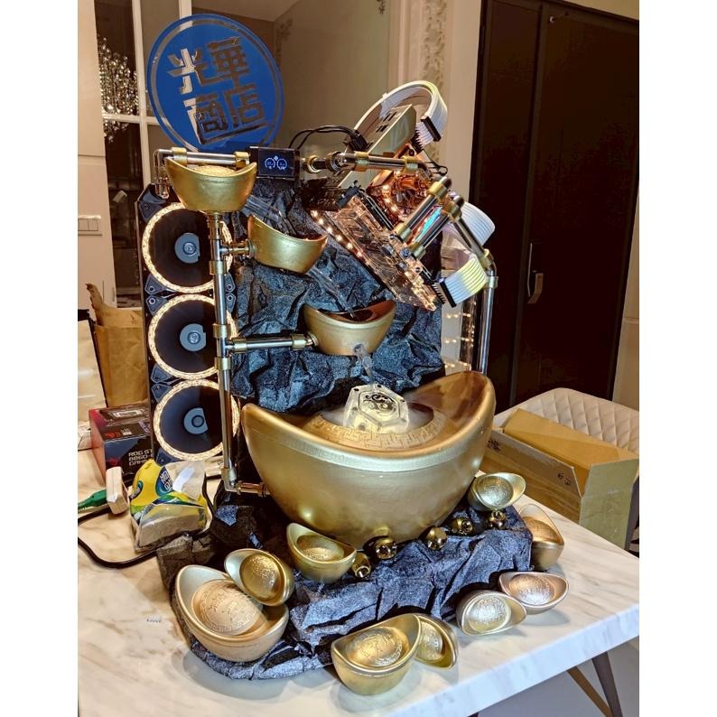 光華商場【客製化電腦】客製化 Computex 招財進寶 ROG ASUS 風水件 分體式 水冷主機 主機改裝 電競主機-細節圖3