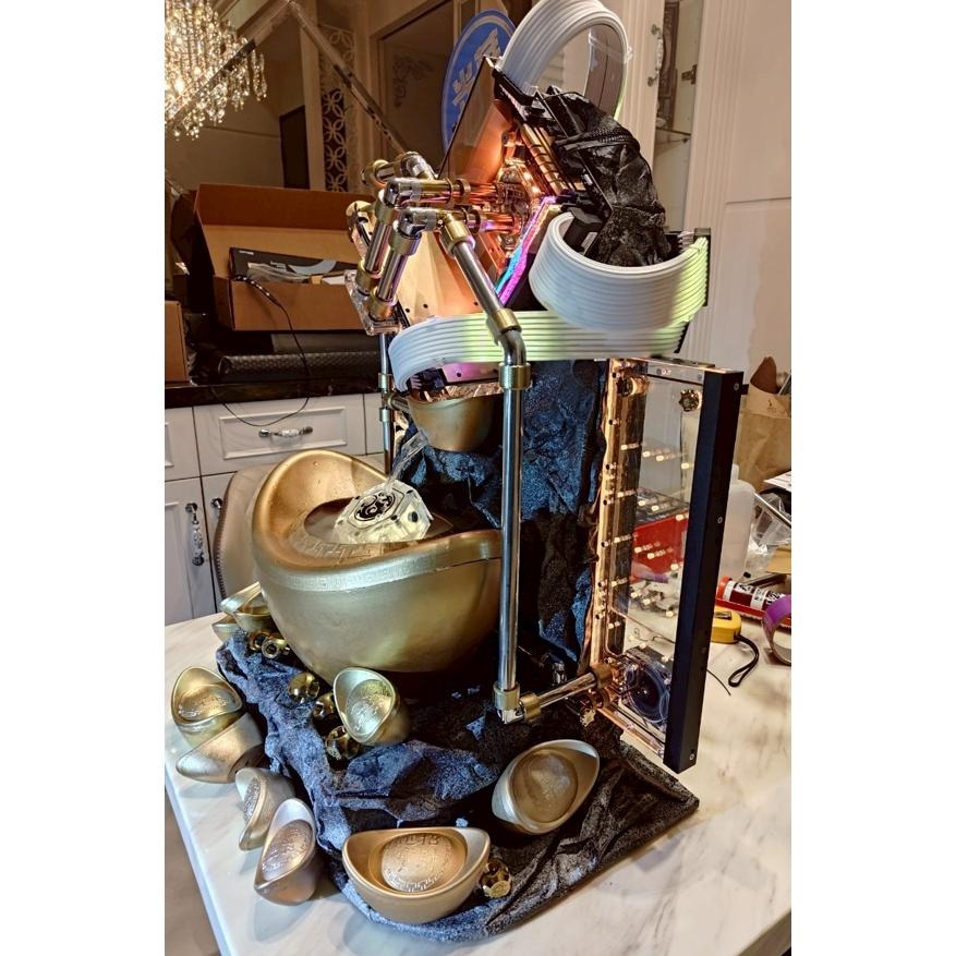 光華商場【客製化電腦】客製化 Computex 招財進寶 ROG ASUS 風水件 分體式 水冷主機 主機改裝 電競主機-細節圖4