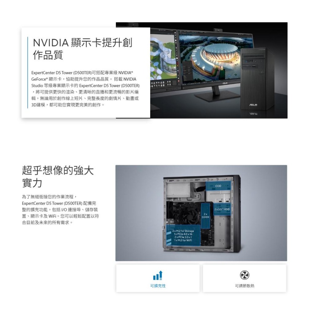 ASUS 華碩 D500TER 桌上型電腦 I3-14100／8G／2T+256G／CRD／DVD／WIN11Pro-細節圖5