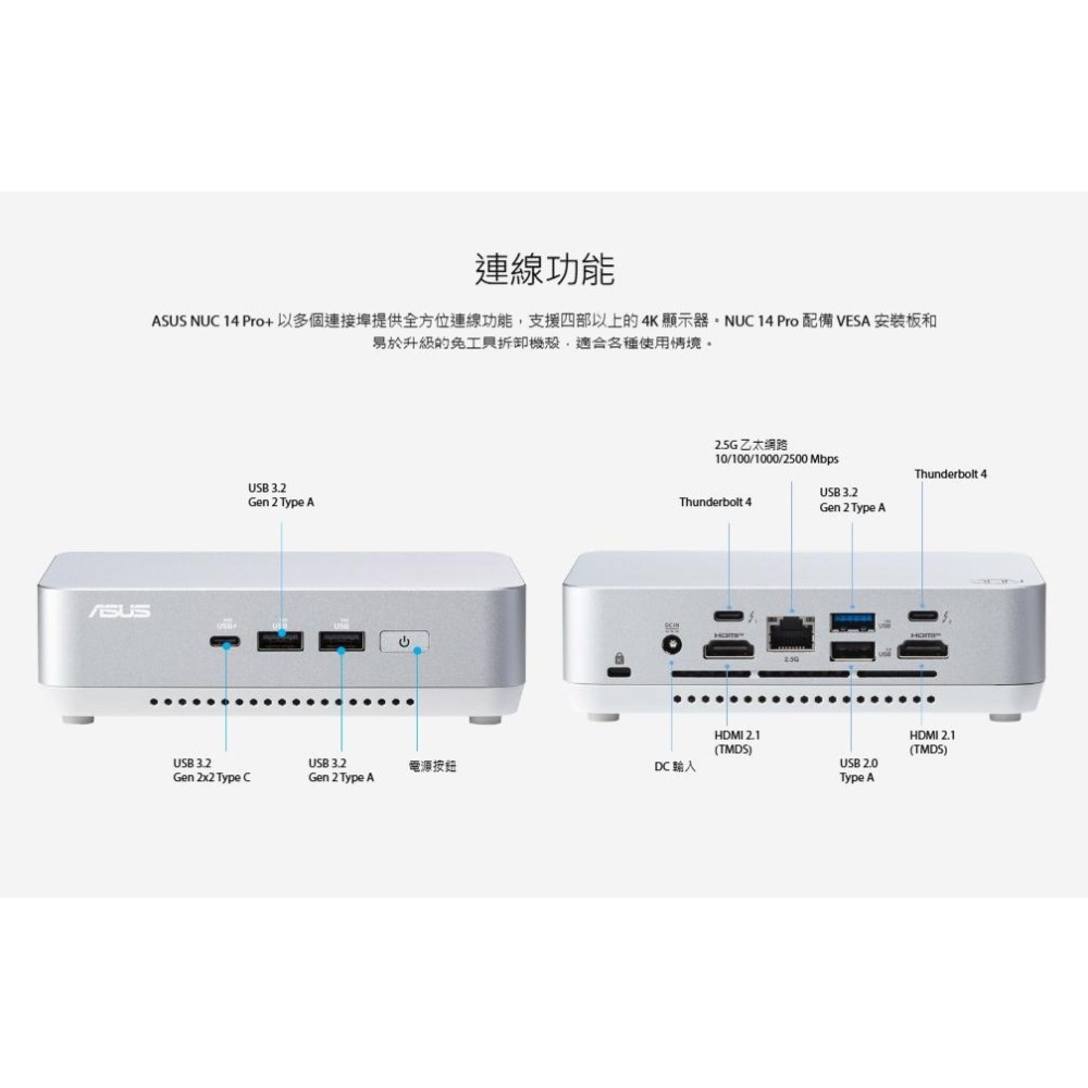 ASUS 華碩｜NUC 14 Pro+｜RNUC14RVSU9068A9｜U9-185H｜迷你電腦-細節圖6