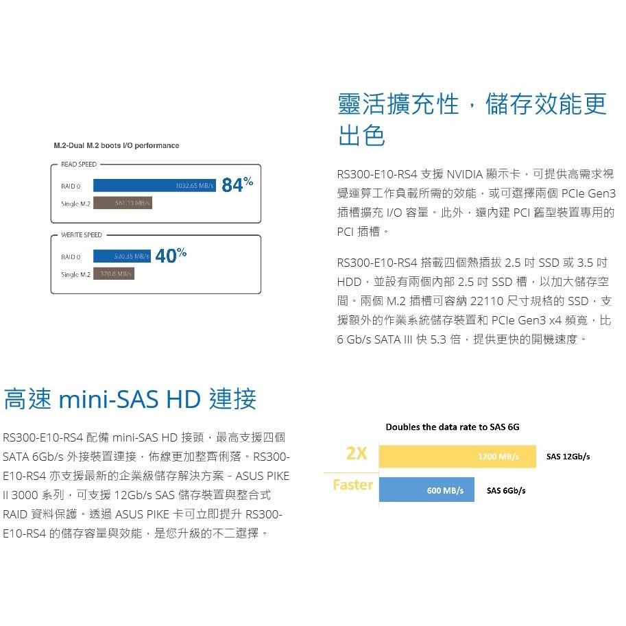 華碩 伺服器-S300-E10-RS4:E-2236 (90SF00D1-M03960)-細節圖3