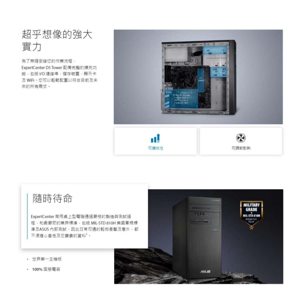 ASUS 華碩 D500TE 商用桌上型電腦 i5-13500／8G／512G／CRD／DVD／300W-細節圖6