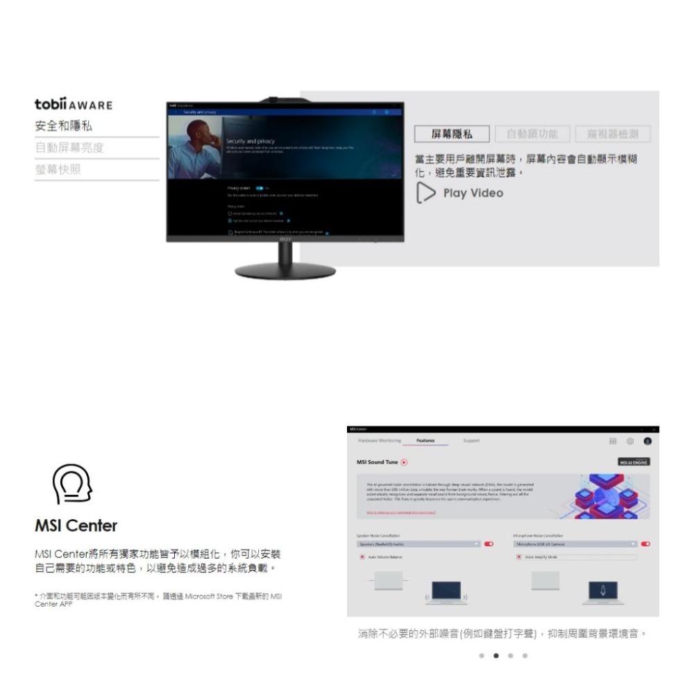 MSI 微星 PRO AP272 13M-401TW 27吋 AIO 電腦 i5-13400/W11 Pro 光華-細節圖6