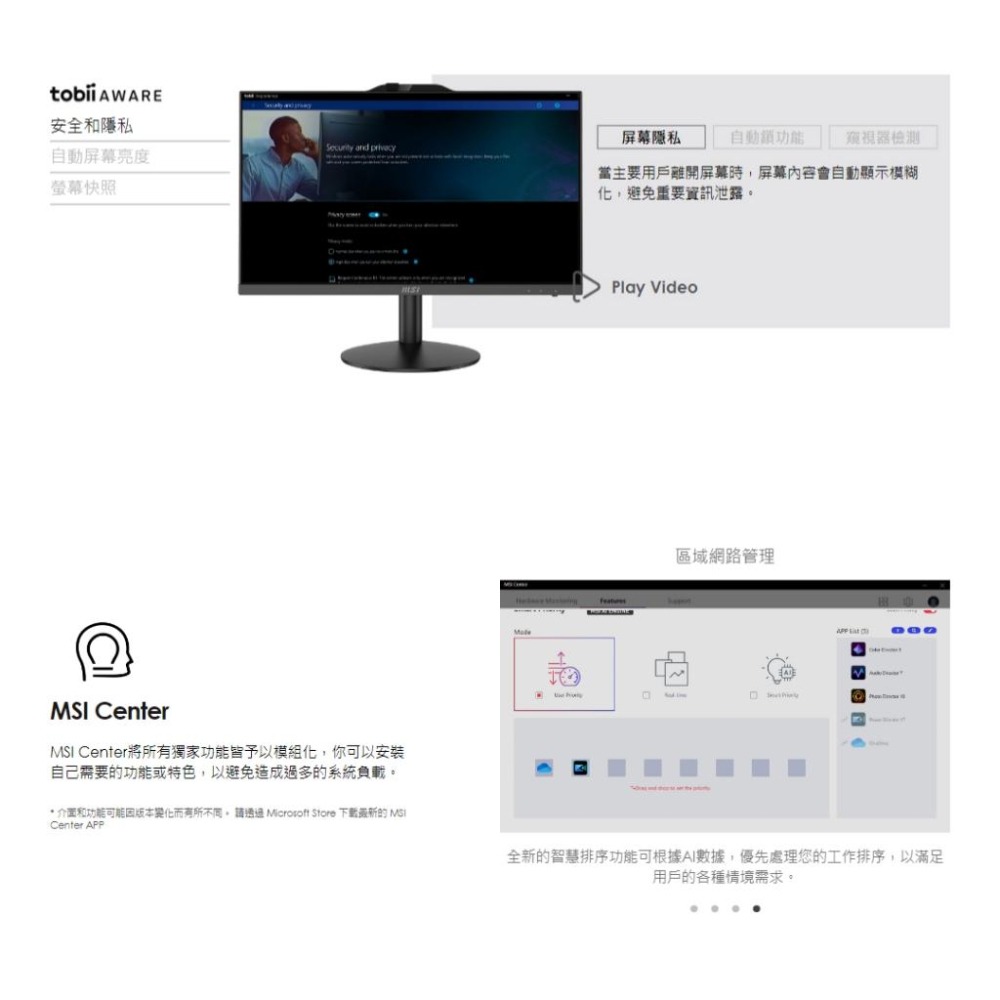 MSI 微星 PRO AP242 13M-462TW/463TW 23.8吋 AIO 電腦 i5/8G/512G 光華-細節圖6