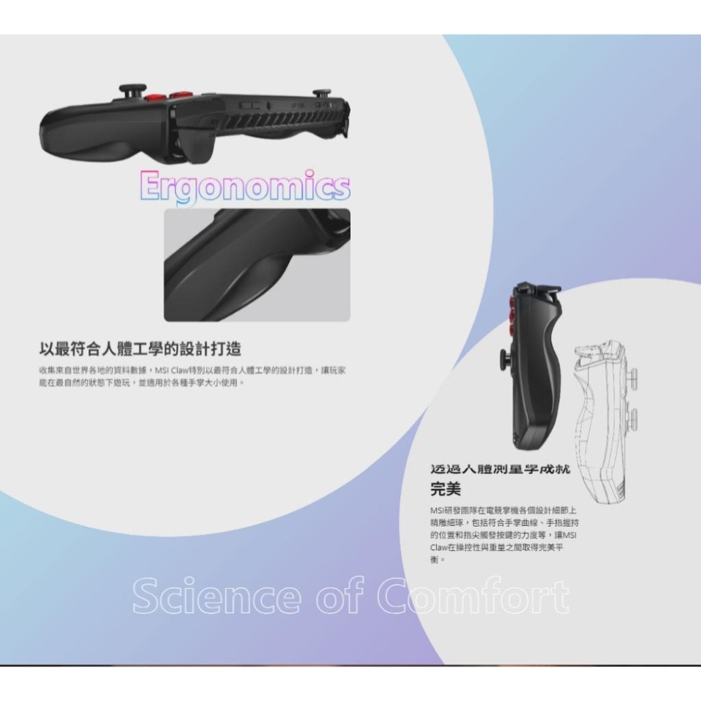 MSI 微星 Claw A1M-026TW 7吋 電競掌機 U7-155H/16G/1T 掌上型電腦 掌上型遊戲機 光華-細節圖4
