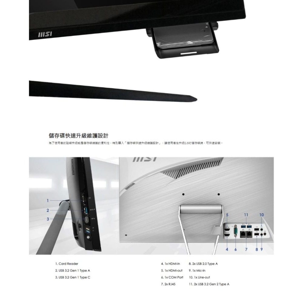 MSI 微星 PRO AP222T 13M-209TW 21.5吋 AIO電腦 i5-13400/8G/512G 光華-細節圖8