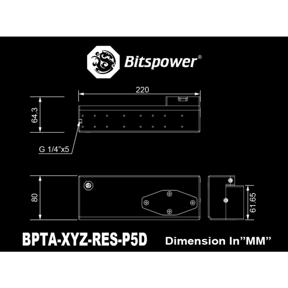 Bitspower TA XYZ Reservoir ARGB P5D 電腦水冷 幫浦水箱組-細節圖5